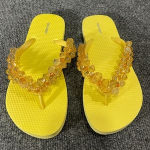 **Old Navy Handmade Beaded Flip Flops Sz 9-10